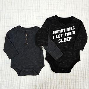 2- Long Sleeve onesies